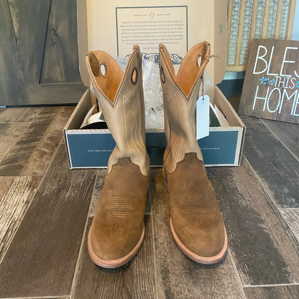 Tecovas Ranch The Prescott Sandstone Suede Size 11.5EE Never Worn
